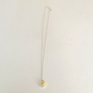 Elegant Silver and Gold Pendant Necklace H